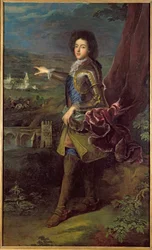 Porträtt av Louis Auguste de Bourbon (1670-1736) hertig av Maine